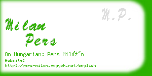 milan pers business card